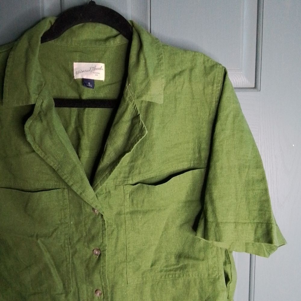 Universal Thread Green Button Down Shirt - image 1